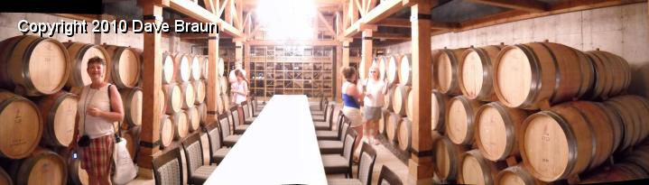 Panorama wine celler.JPG - A panoramic view of the wine celler.
