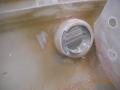 Grinding at fuel cap boss