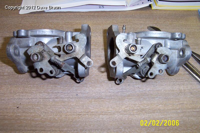 mgb carb belcranks front and rear.JPG