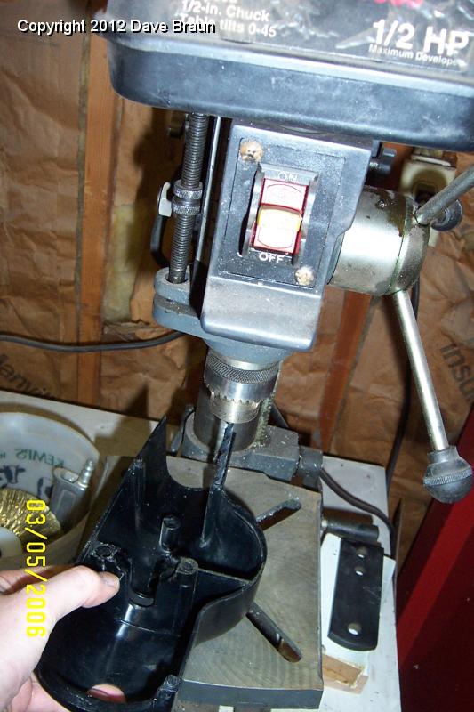 steering column cover drilling out broken pins .JPG