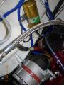 wiring down under oil cooler hose