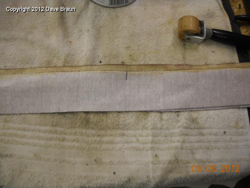 Centerline marked and contact cement applied.jpg