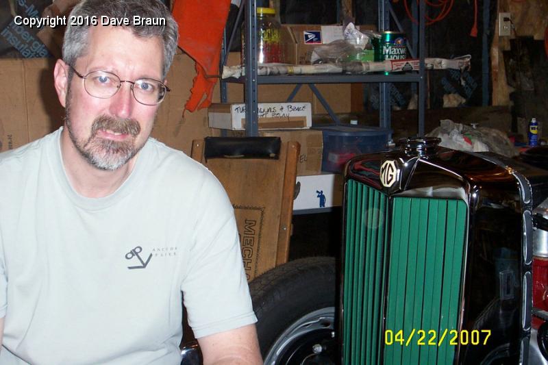 Dave happy with the radiator.jpg - Happy Dave and his shell.