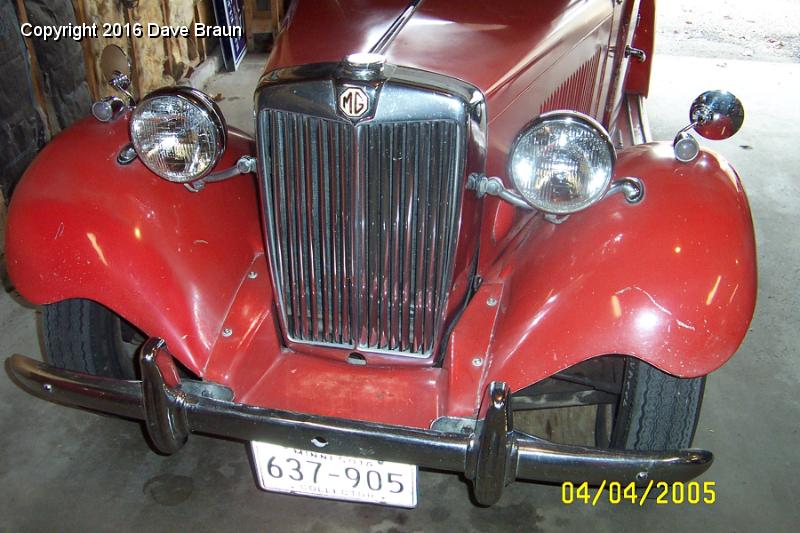Extra chrome on the grille, bumpers.JPG - The focal point of the car, the radiator shell and grille. The shell slats should match the interior color, and not be chromed (although later MG TD MKII, the competition version of the TD had chromed slats) This is the last MG to feature the basic upright radiator shell common to the earlier triple M cars and the TA, TB and TC.