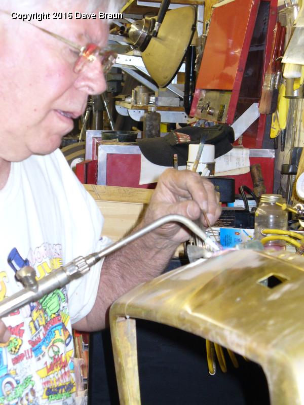 Mike brazing shell.JPG - Filling the holes.