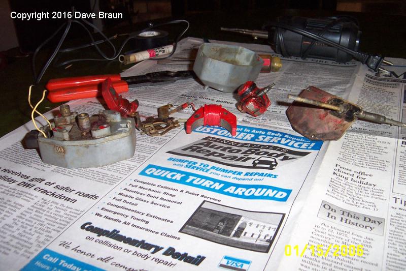 wiper motor tear down.JPG - Another view of the motor parts.
